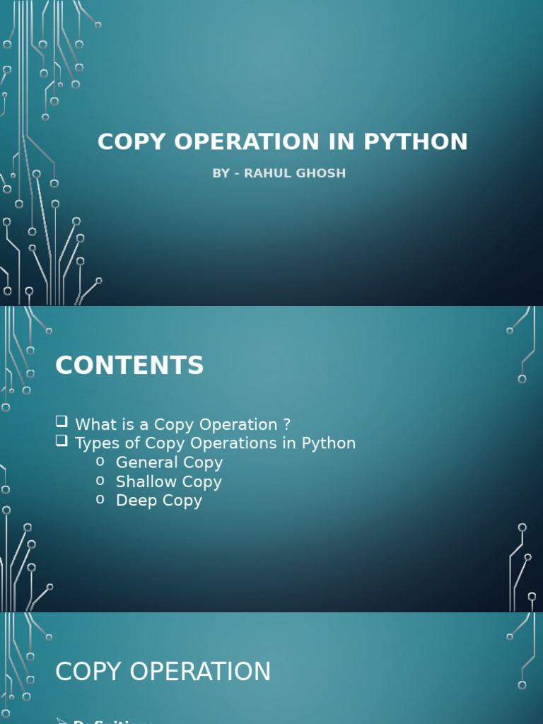 Python Copy Operations Explained | PDF