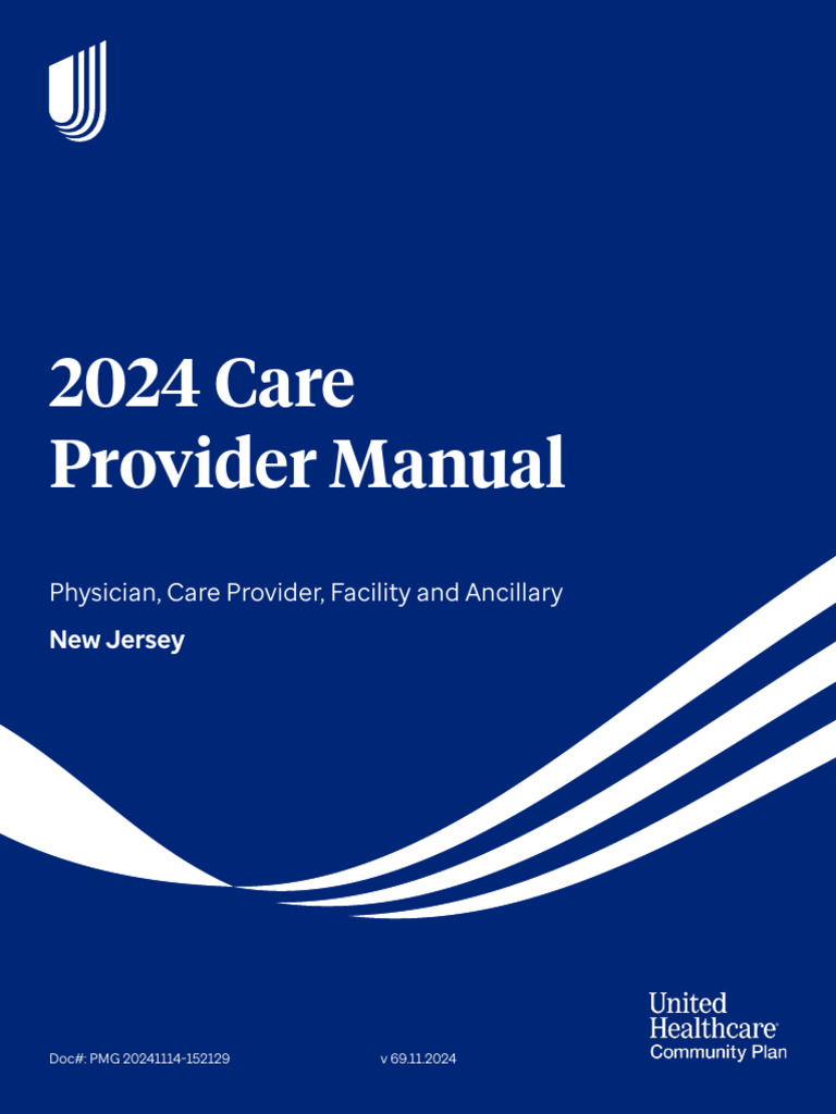 UnitedHealthcare NJ Provider Manual 2024 | PDF | Medicaid | Electronic Data Interchange