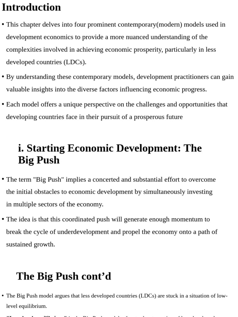 Contemporary Economic Development Models | PDF | Institution | Poverty