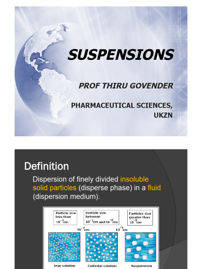 Understanding Pharmaceutical Suspensions | PDF | Suspension (Chemistry ...
