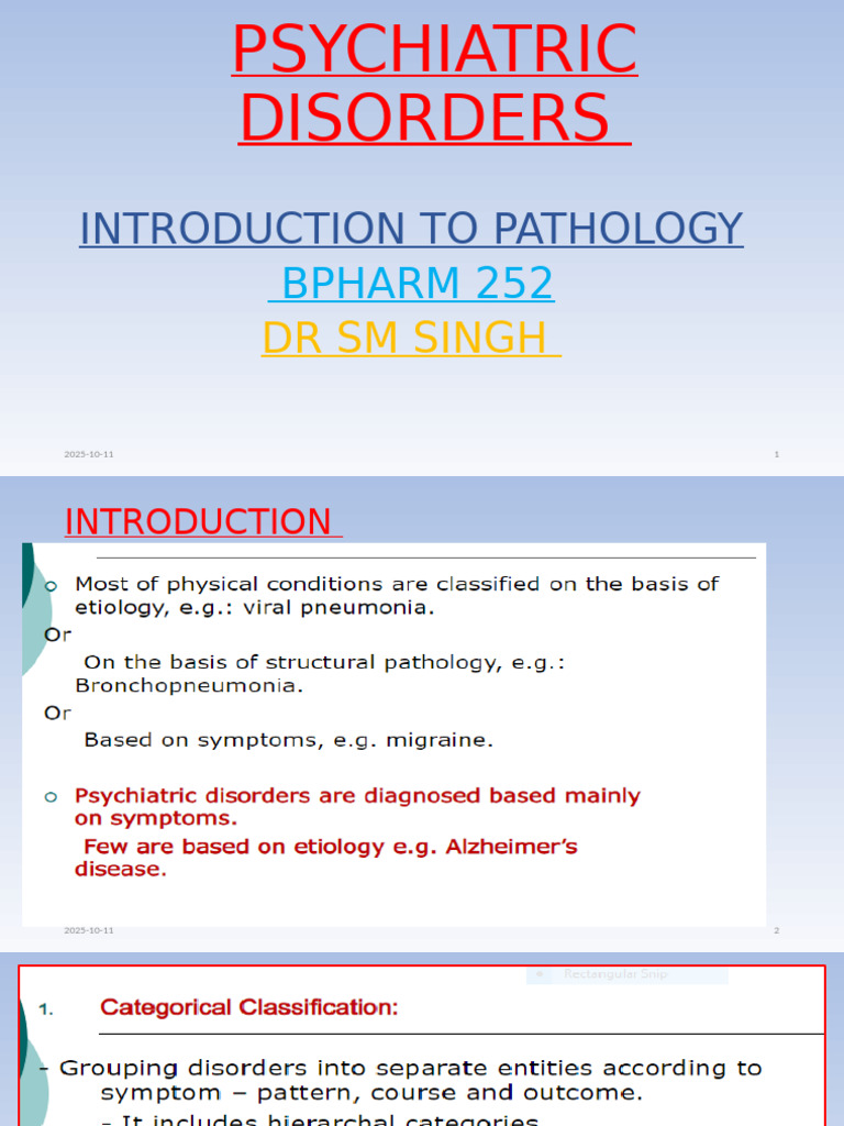 Psychiatric Classification | PDF