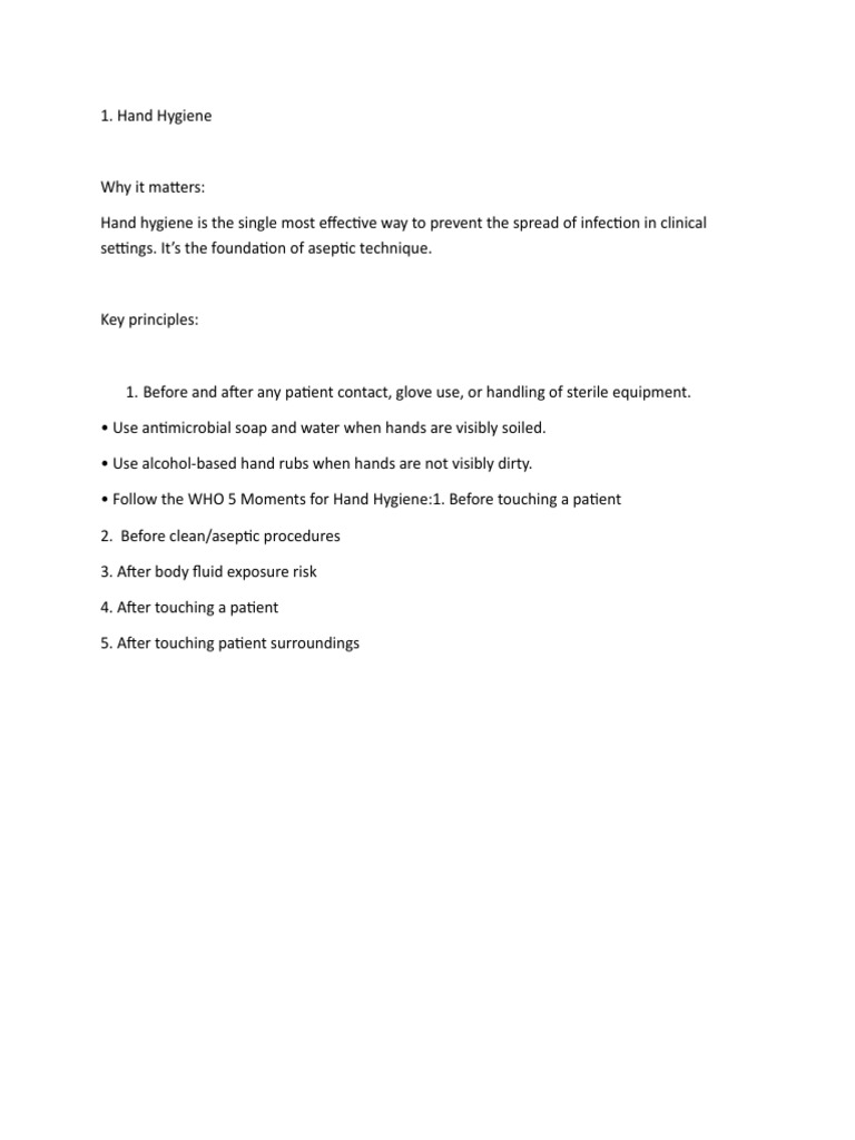 Essential Hand Hygiene Practices | PDF