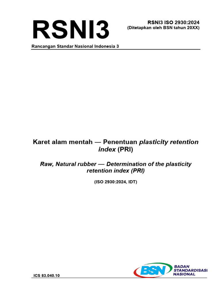 Penentuan Indeks Retensi Plastisitas Karet | PDF