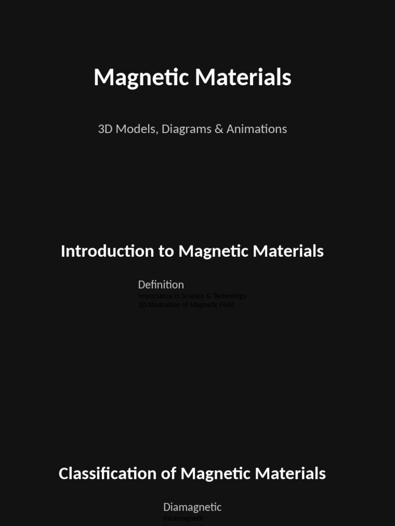Overview of Magnetic Materials & Models | PDF