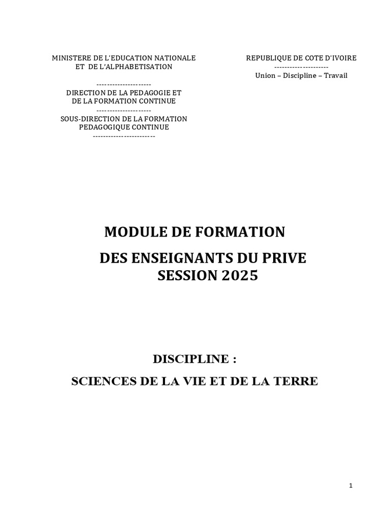 SVT Modules Formation - DeEP 2025 | PDF
