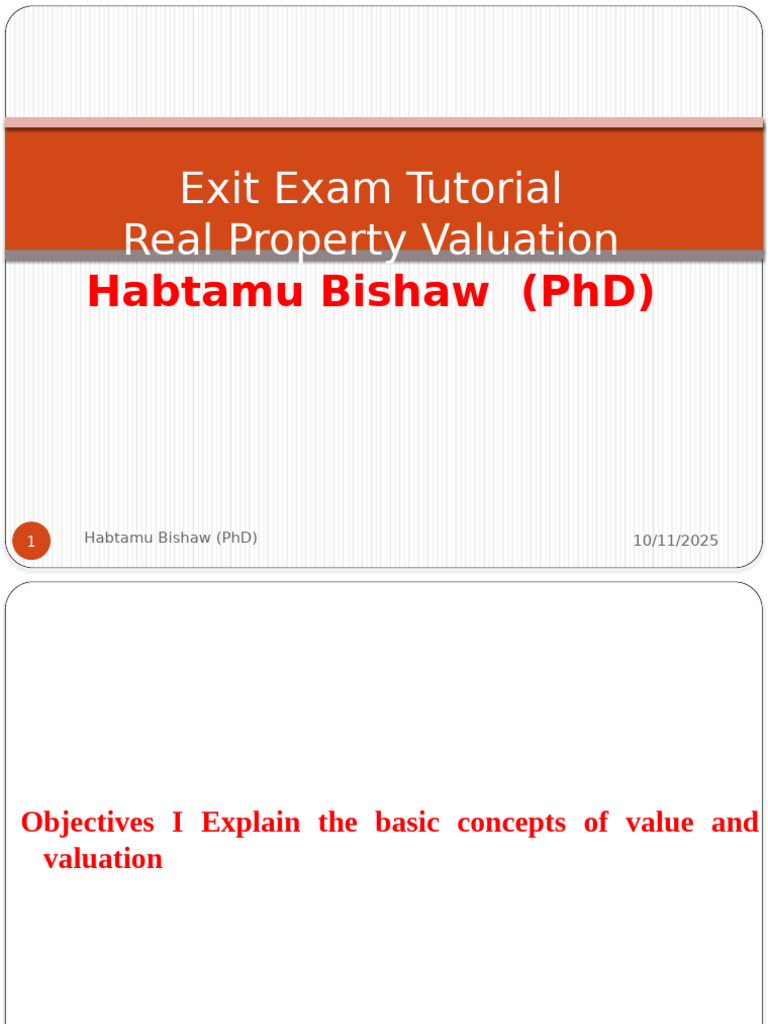 Real Property Valuation Basics Guide | PDF | Real Estate Appraisal ...