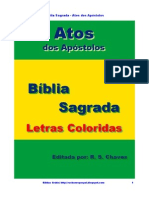 Bíblia Sagrada Atos Letras Coloridas