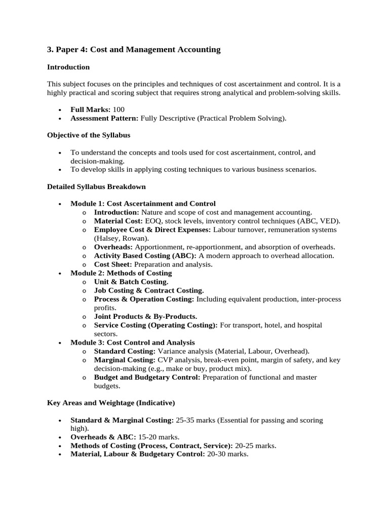 Cost and Management Accounting Guide | PDF | Management Accounting ...