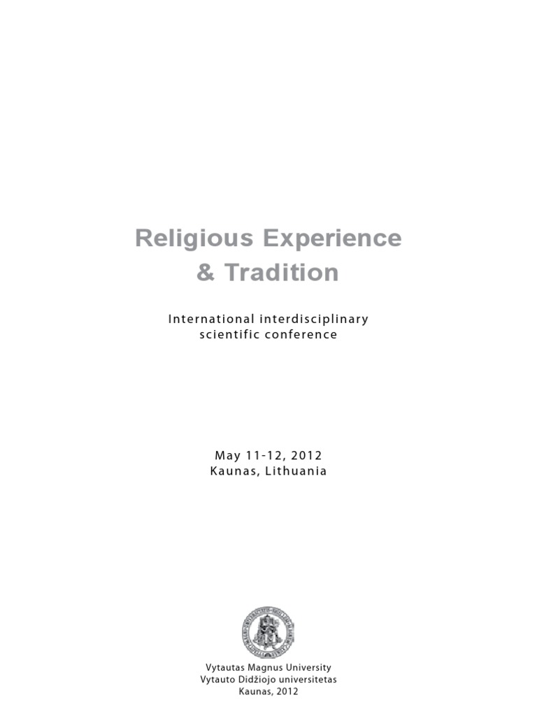 Religious Experience & Tradition | PDF | Religious Experience | Concept