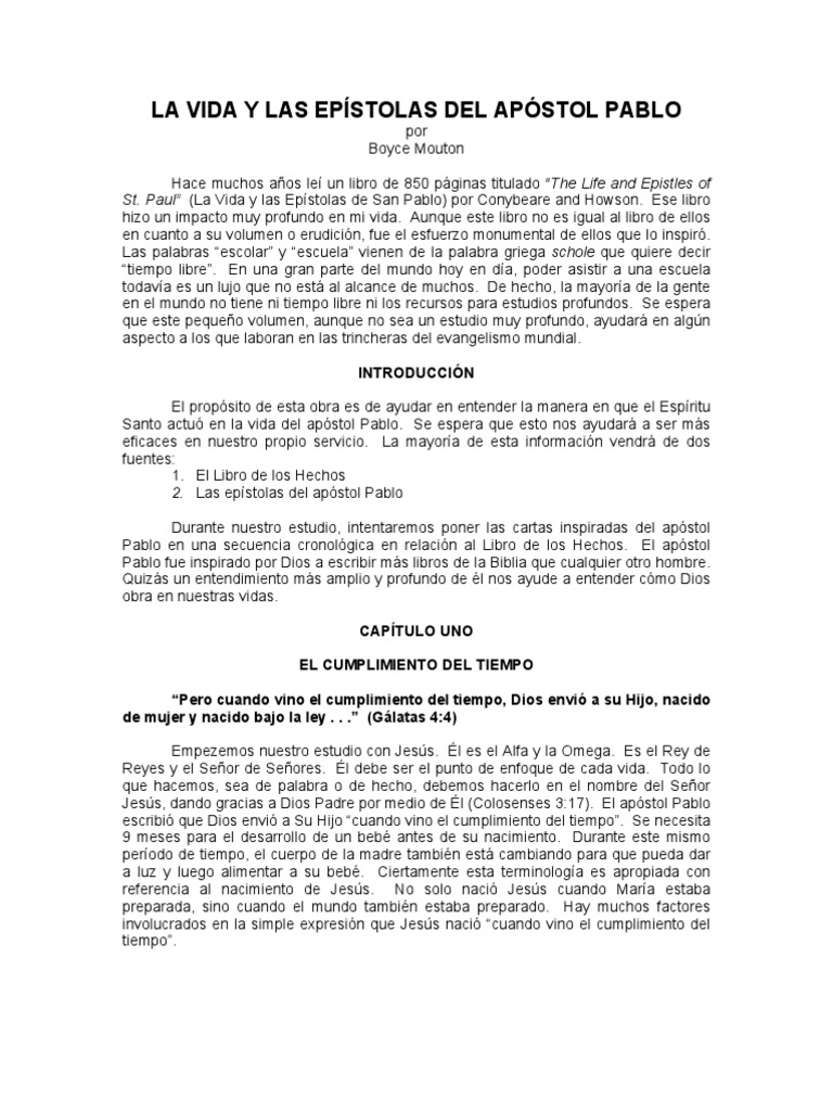 La Vida De Pablo Pdf Bernabé Pablo El Apóstol