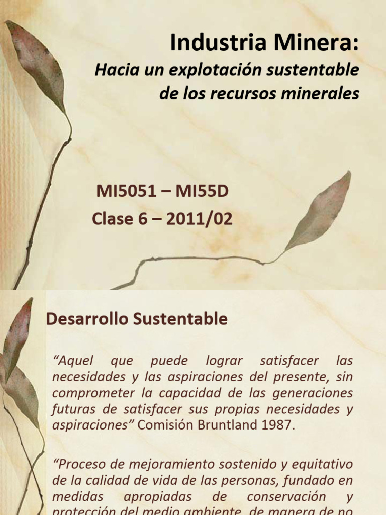 Desarrollo Sustentable en La Industria Minera | PDF | Sustentabilidad ...