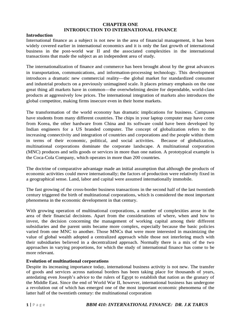 Introduction to International Finance | PDF | Mercantilism ...