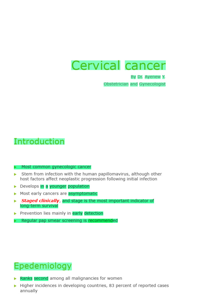 Understanding Cervical Cancer Risks and Diagnosis | PDF | Cervical ...