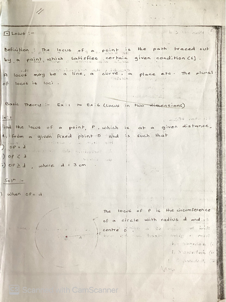 Maths D Locus O Level - 1 | PDF