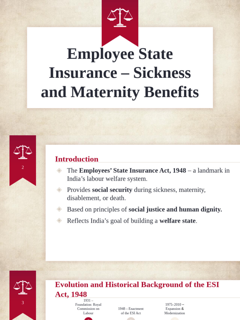 ESI Act: Sickness & Maternity Benefits | PDF | Employment | Labor
