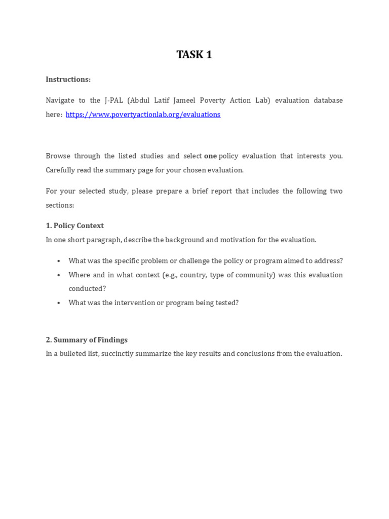 J-PAL Policy Evaluation Report Guide | PDF