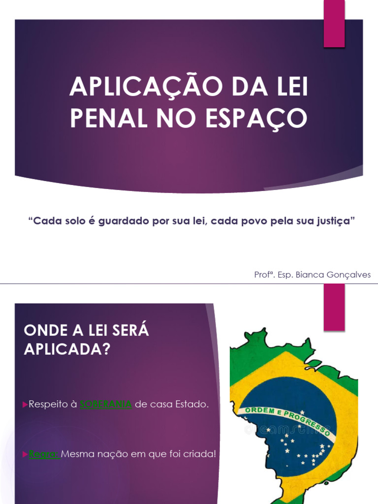 Aplicação da Lei Penal no Espaço Brasileiro | PDF | Crimes | Crime e ...