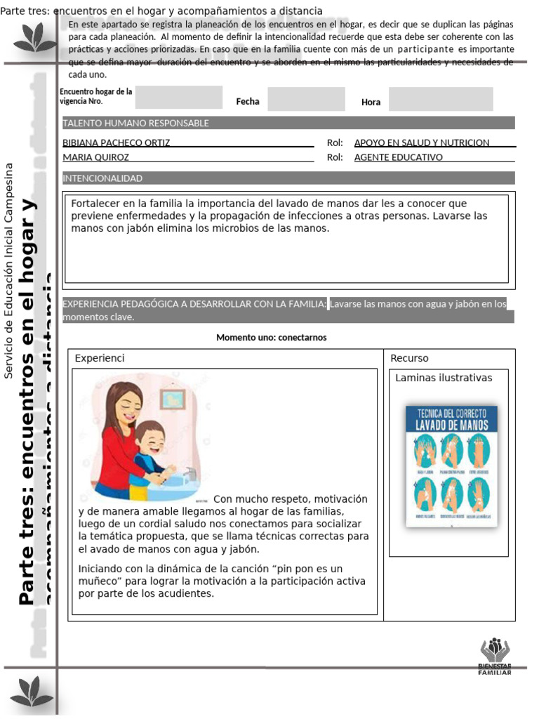 Encuentros en el Hogar y Acompañamientos | PDF | Lavado de manos