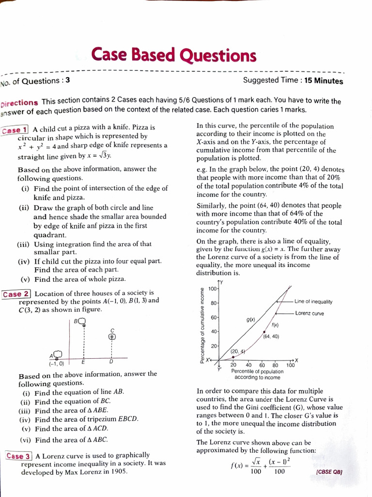 Case-Based Math Questions and Solutions | PDF | Mathematics