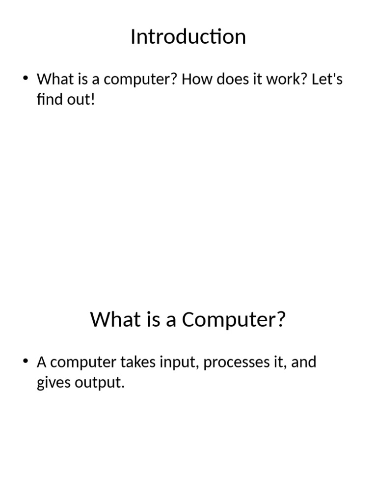 Computer Basics Presentation | PDF