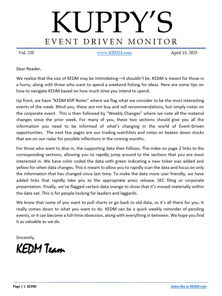 KEDM 04 13 25 Vol 220 | PDF | Prices | Recession