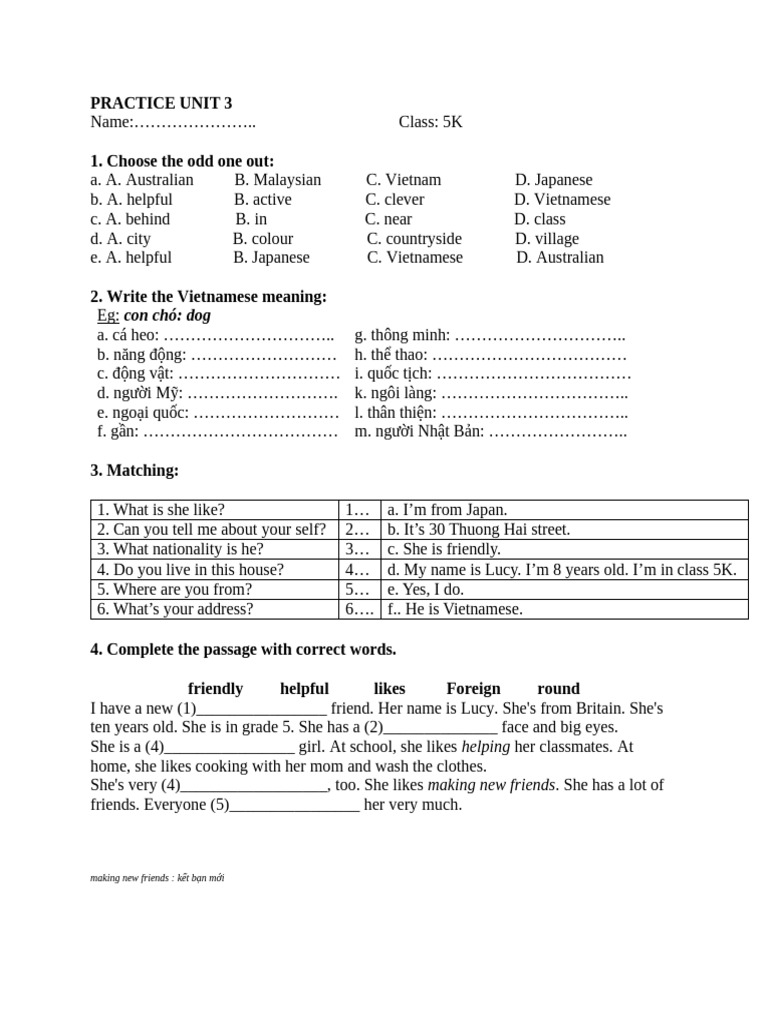 Practice Unit 3 | PDF