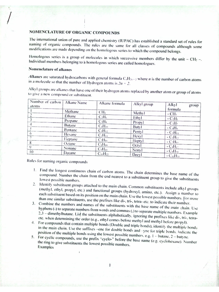 CHM 1302 Nomenclature | PDF