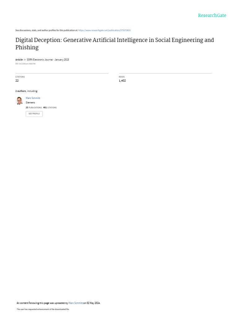 Generative AI in Social Engineering Risks | PDF | Machine Learning ...