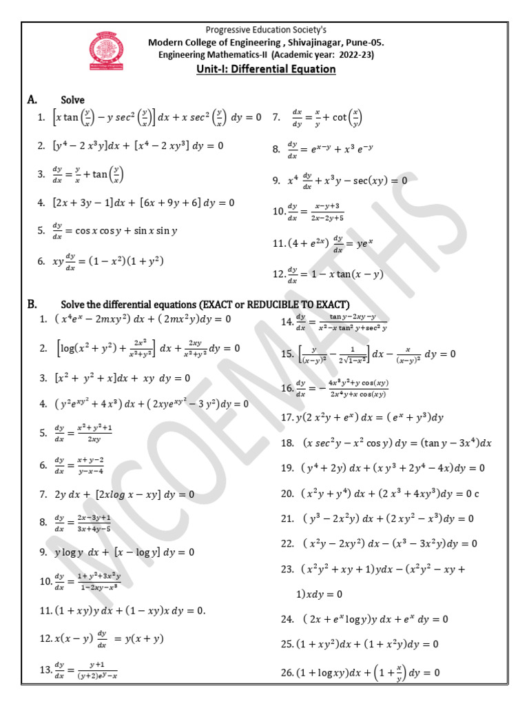Differential Equations Solutions Guide | PDF | Chess Openings | Chess ...