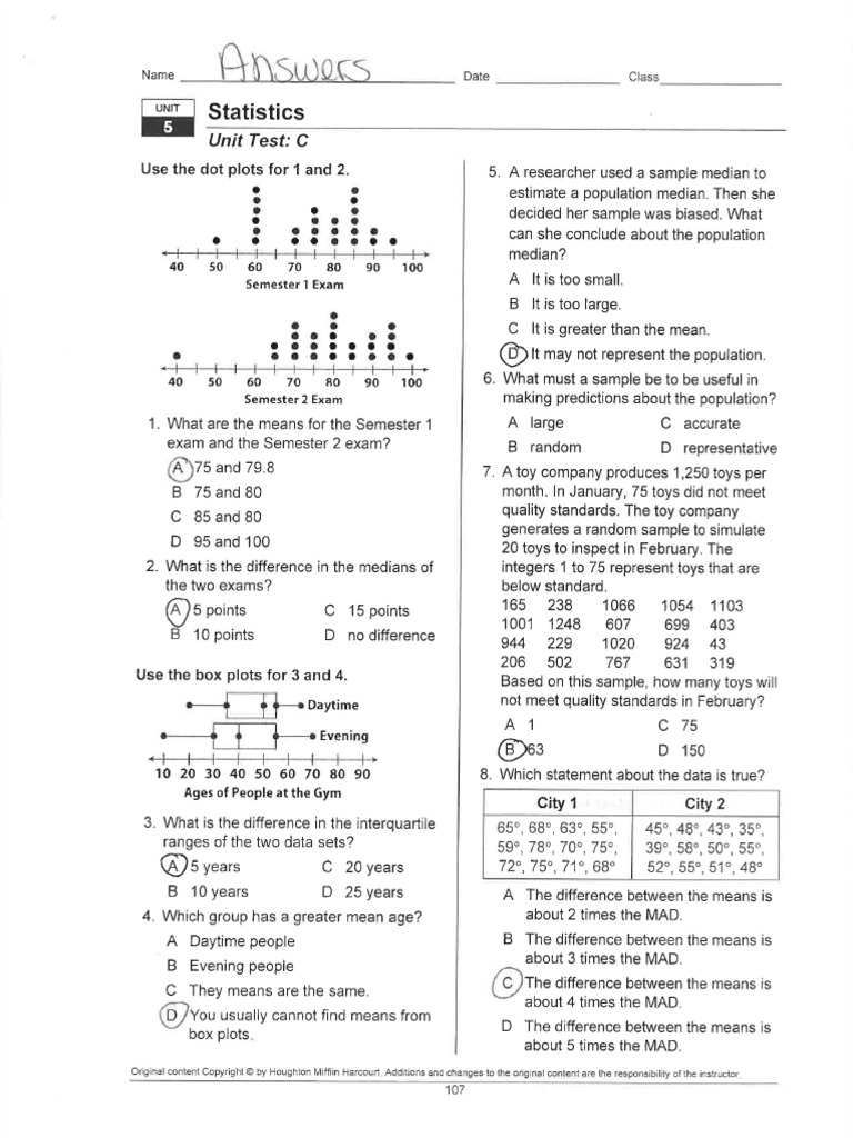 Unit 5 Answers | PDF