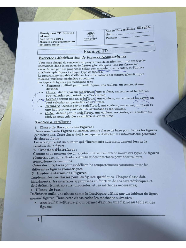 Exam TP 3 | PDF