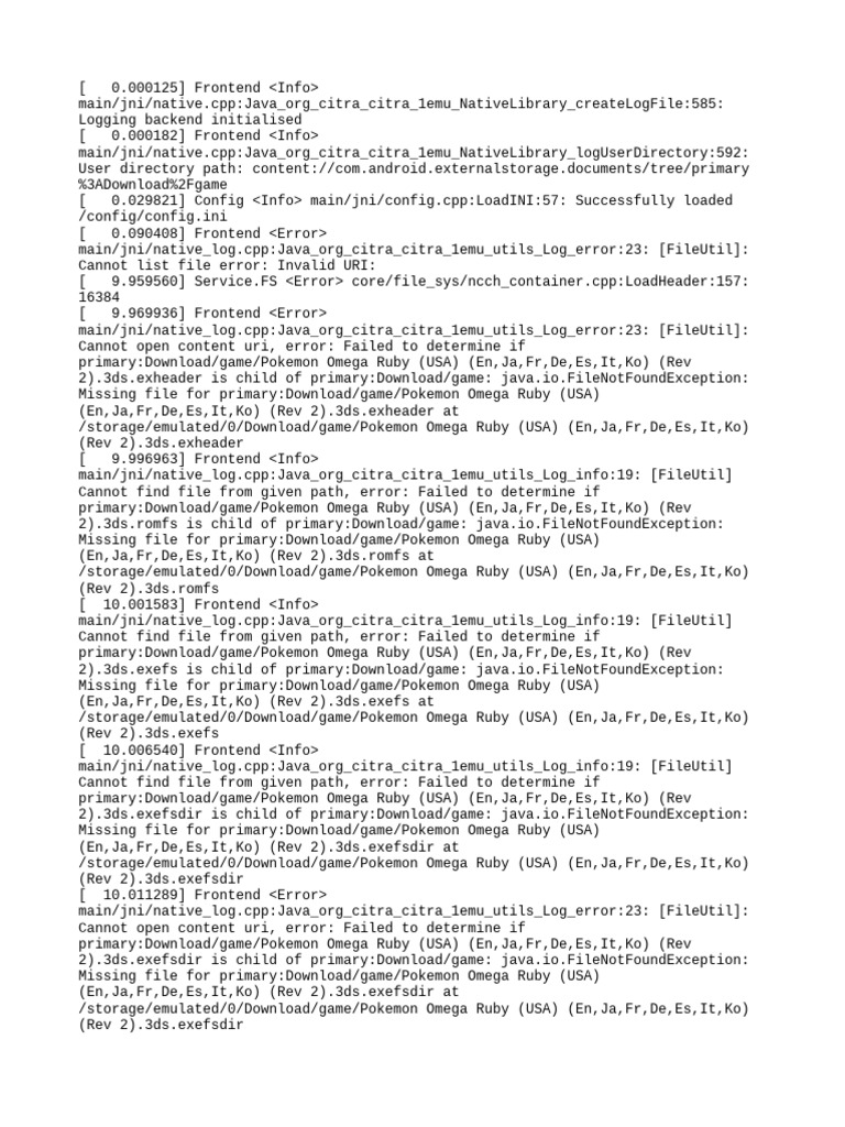 Citra Emulator Log Analysis | PDF | Computer Architecture | Computing