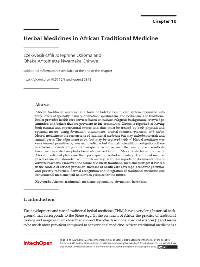 African Traditional Herbal Medicine Insights | PDF | Traditional ...