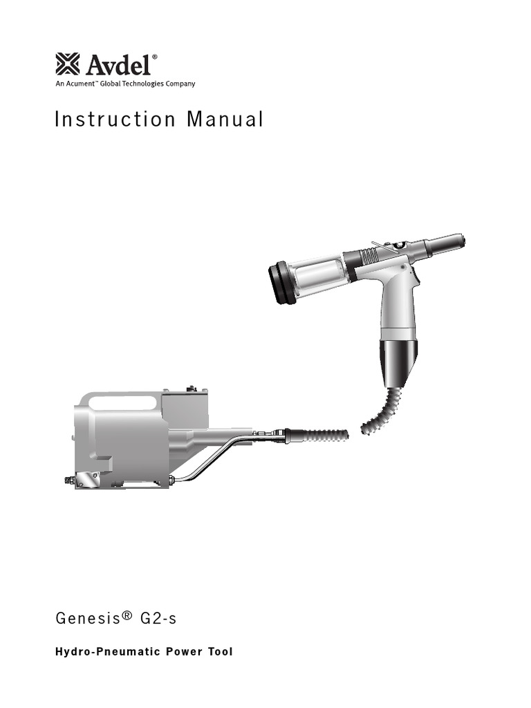 Genesis G2-s Hydro-Pneumatic Tool Manual | PDF | Screw | Rotation