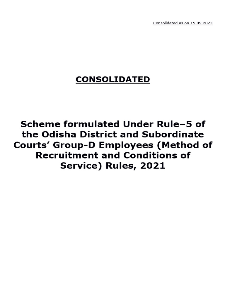 Odisha House Orderly Recruitment Scheme | PDF | Recruitment | Government