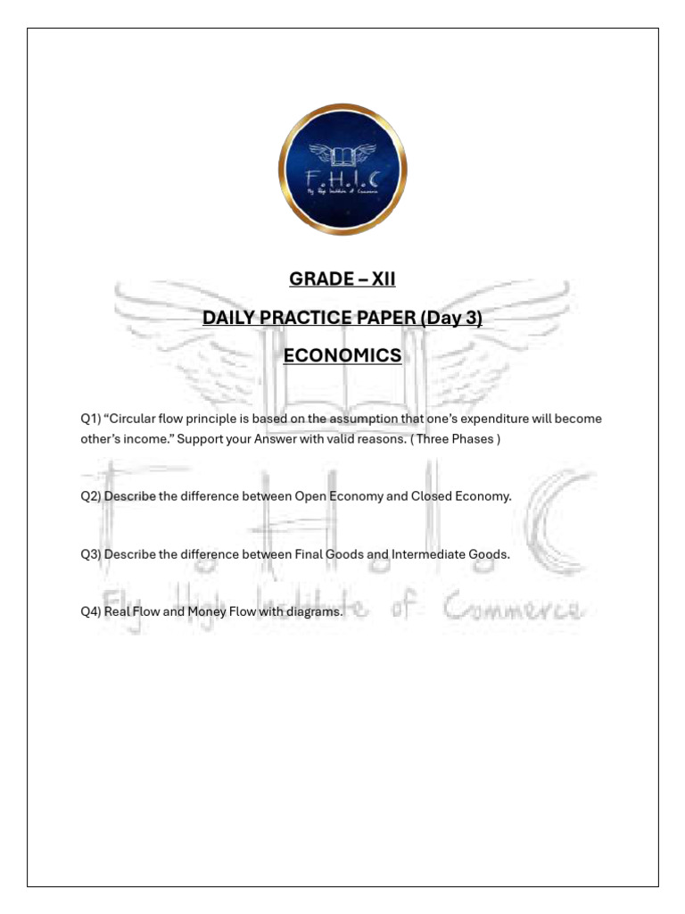 Economics Daily Practice Paper Day 3 | PDF