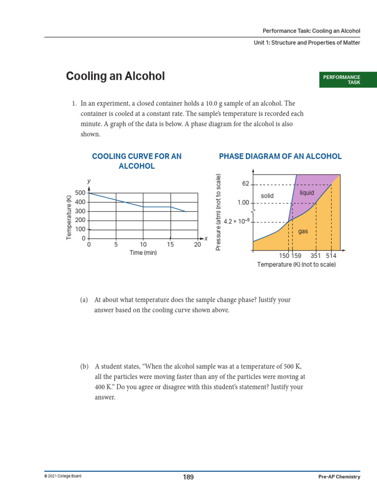 Cooling Curve Analysis of Alcohol | PDF | Phase (Matter) | Phase Diagram