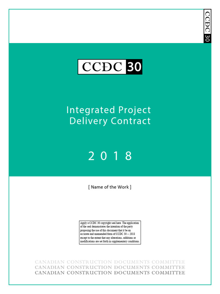 CCDC 30 Integrated Project Delivery Guide | PDF | Project Management ...