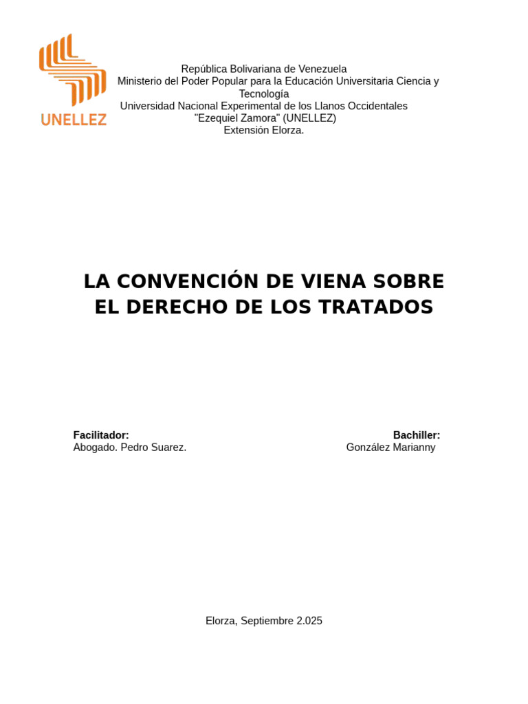 La Convención de Viena Sobre El Derecho de Los Tratados | PDF | Tratado ...