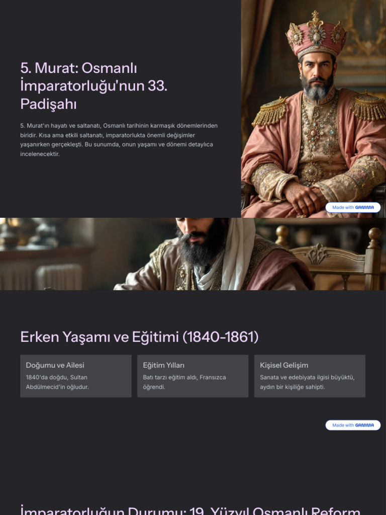 5 Murat Osmanli Imparatorlugunun 33 Padisahi | PDF