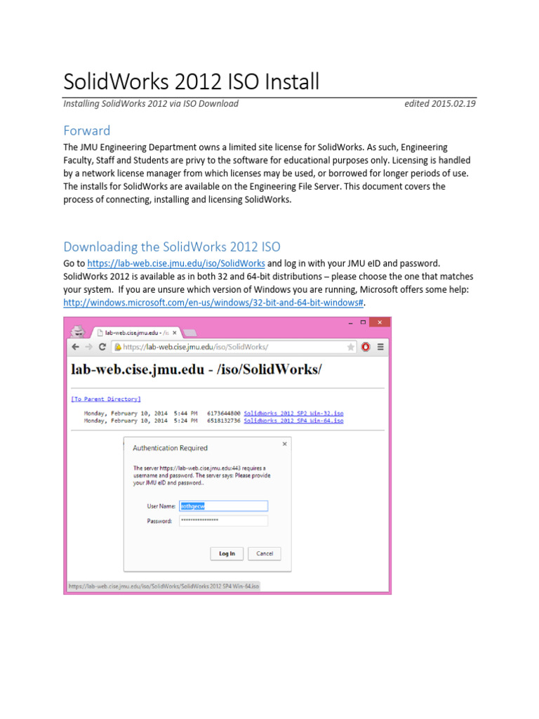 SolidWorks 2012 ISO Installation Guide | PDF | Computing | Operating ...