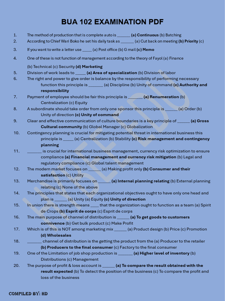 BUA 102 PDF | PDF | Debits And Credits | Marketing