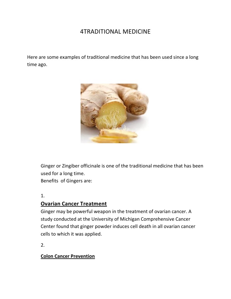 Benefits of Traditional Medicinal Herbs | PDF | Wellness