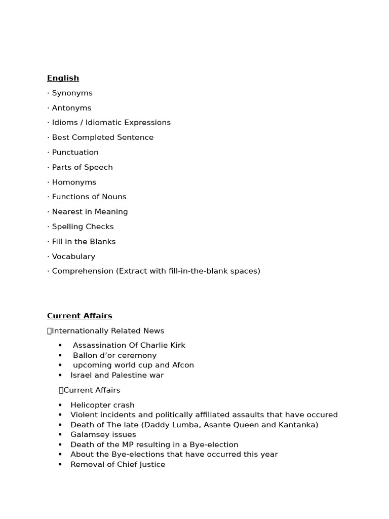 Comprehensive Study Guide: Subjects Overview | PDF | Chemical Reactions ...