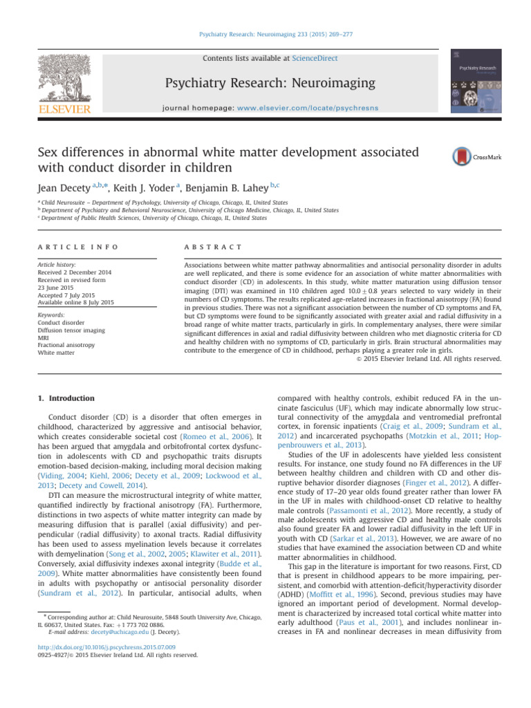 Sex Differences in Abnormal White Matter Development Associated With ...