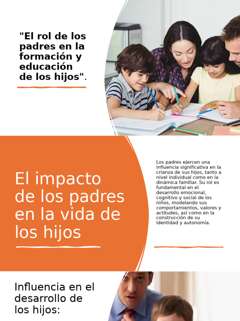 Rol de los padres en la educación infantil | PDF | Las emociones ...