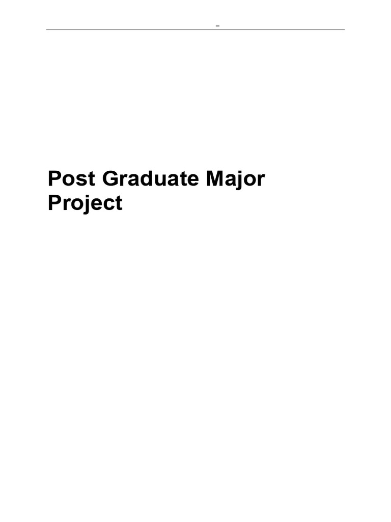 PGDM - Post Graduate Major Project | PDF | Plagiarism | Qualitative ...