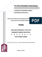 Tesis Biodiesel de Segunda Generacion en Mexico