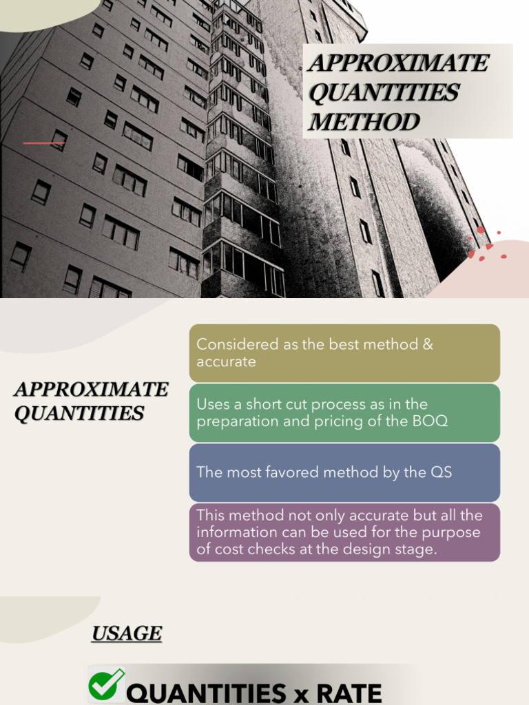Approx Quantities Method S220232024 | PDF