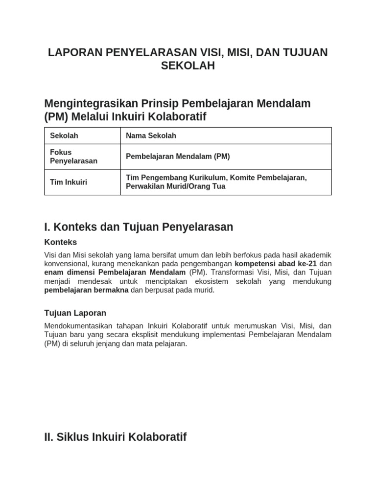 Laporan Penyelarasan Vtms | PDF